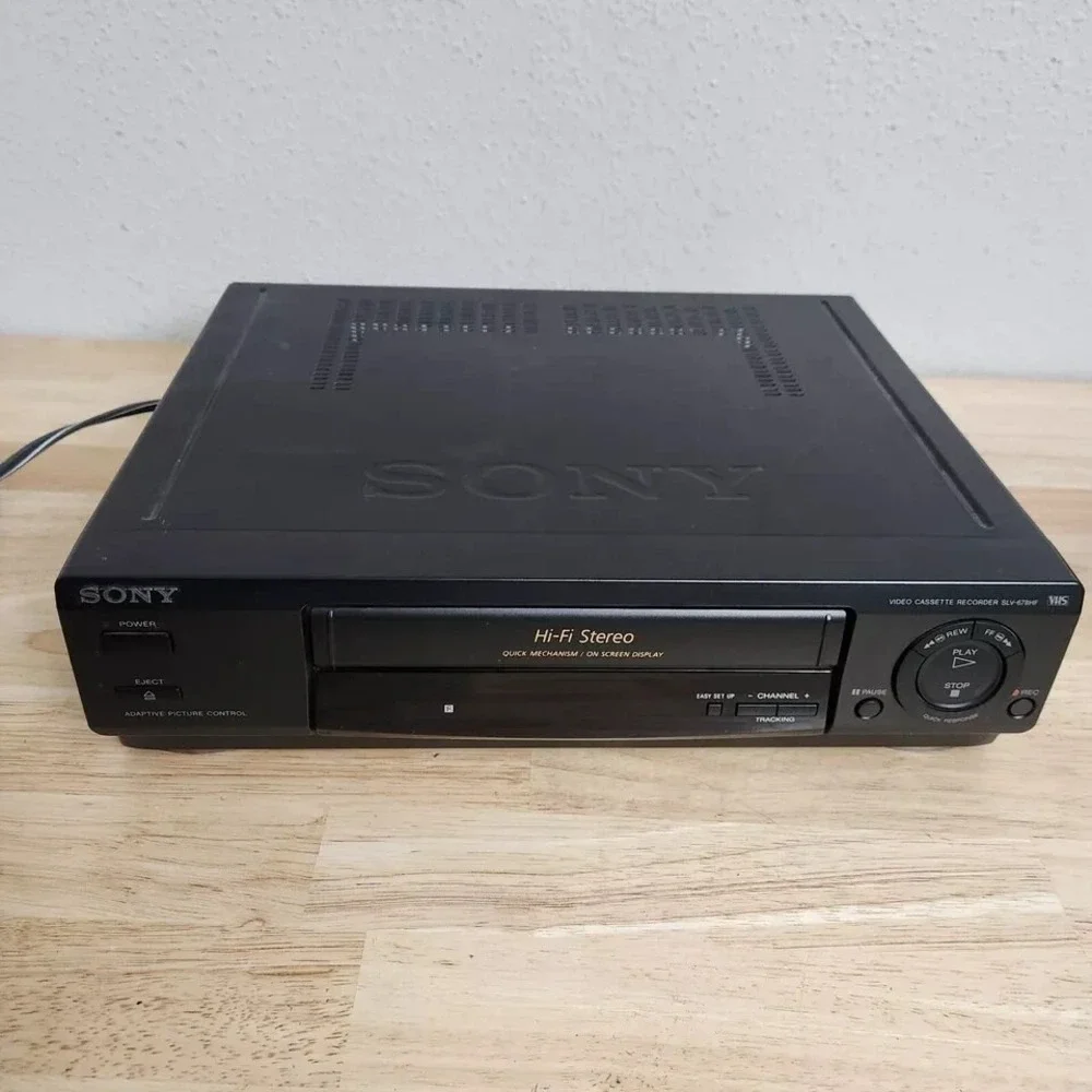 Sony SLV-678HF Stereo Hi-Fi 4 Head Black VCR with Remote vhs recorder player A+